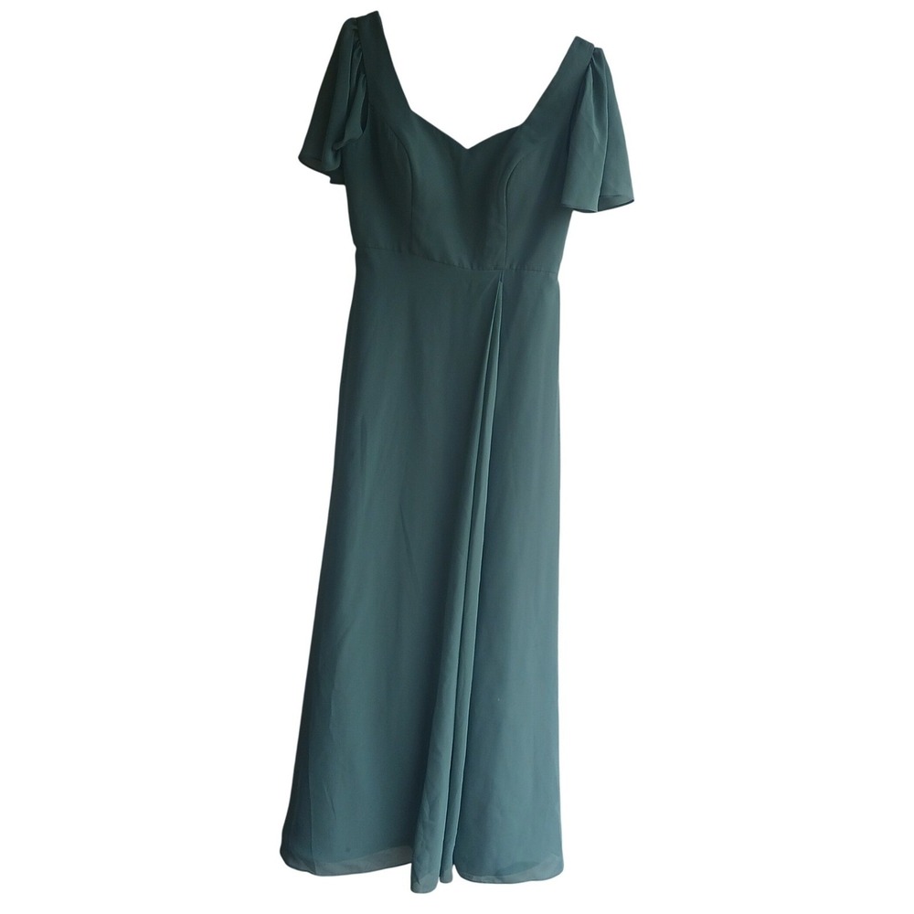 Revelry Womens Sweetheart‎ Maxi Dress 10 Sage Green Formal Gown Bridesmaid Prom